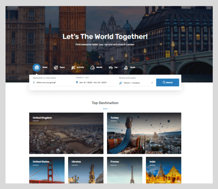 MyTravel Tours & Hotel Bookings WooCommerce Theme